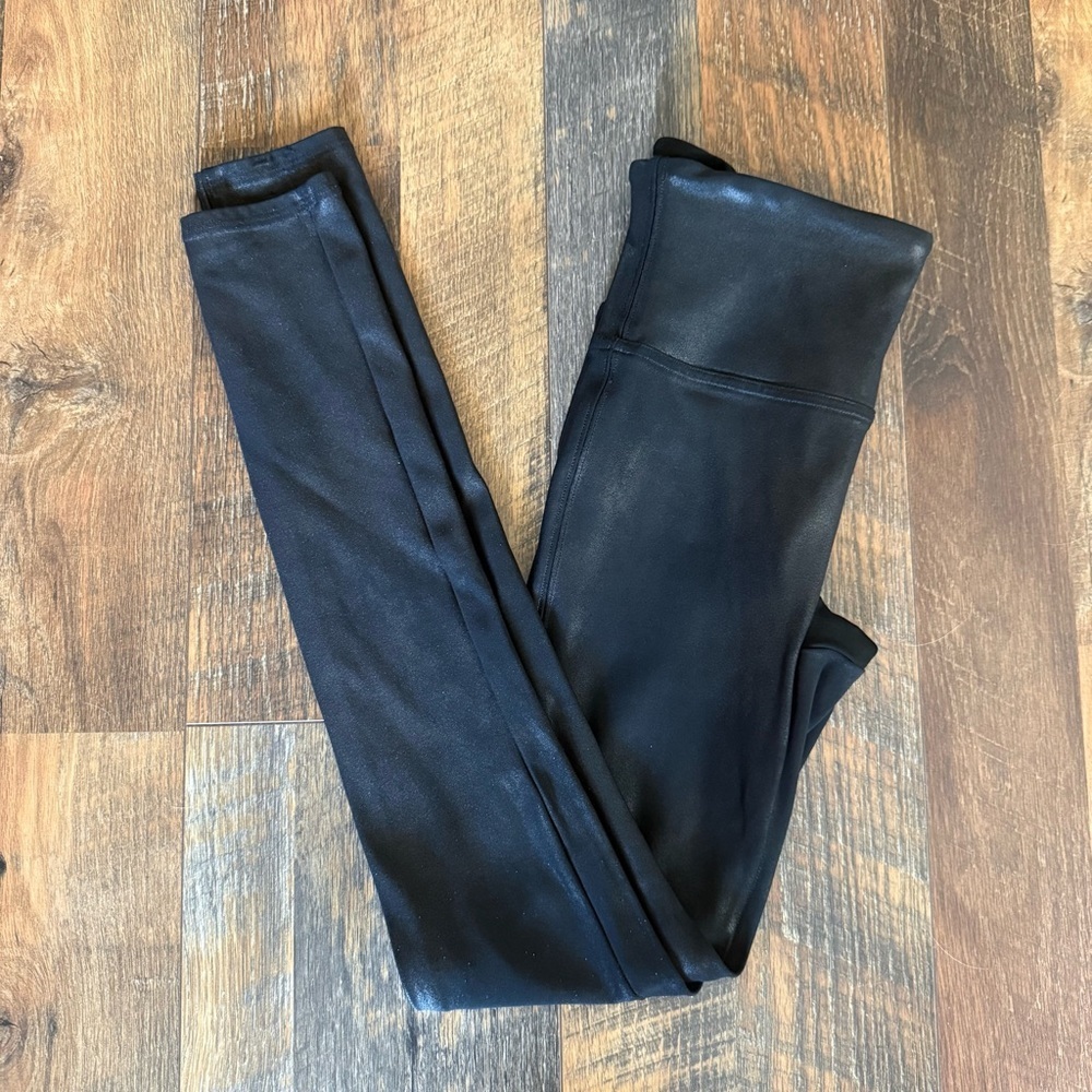 Spanx Faux Leather Shimmer Leggings